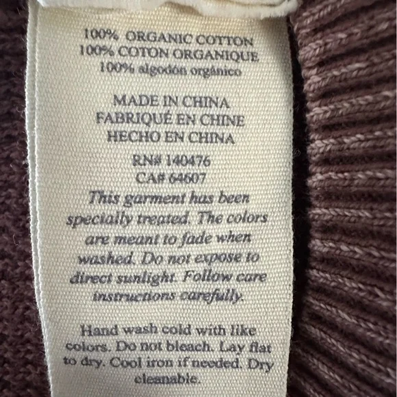 Faherty Sunwashed Plum Wine Crewneck Sweater Size Med